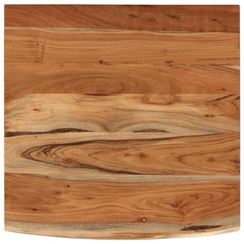 vidaXL Wandregal, Quadratisch Hängeregal mit Baumkante, Schweberegal Regal für Wohnzimmer Büro, Wandmontage Bücherregal Wandboard Holzregal, Massivholz Akazie