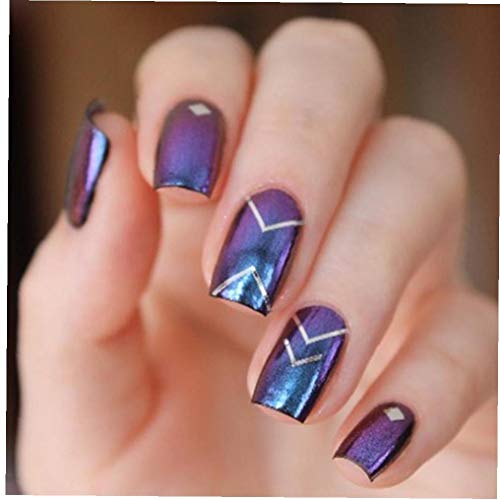 Hotaden 8pcs / Set Bling Spiegel-Nagel-Funkeln-Puder Wunderschöne Nail Art Pailletten Pigment Glitters – Bild 6