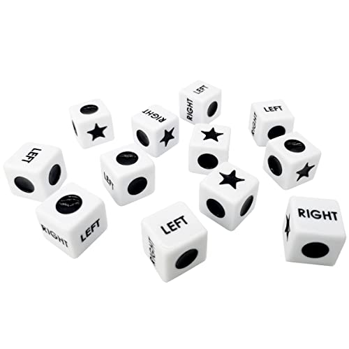 Left Right Center Dice Only 12 Dices Left Right Center Dice Game Prime Dice Only（ Six Sided ，16Mm） #TOP2