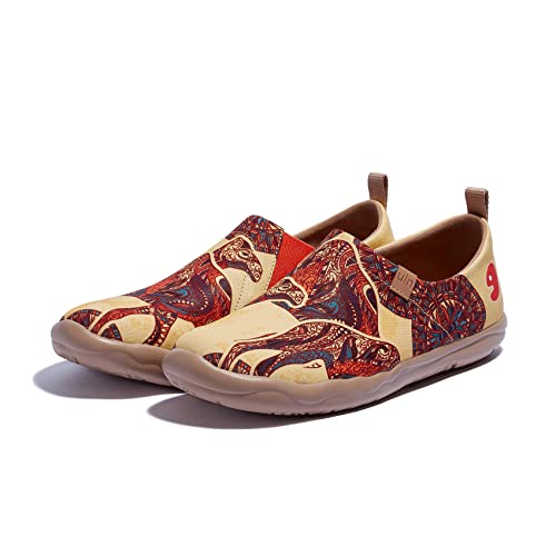Image of UIN Women's Artistic Slip-On Shoes Vibrant Floral Casual Loafers Lightweight Comfortable Travel Footwear