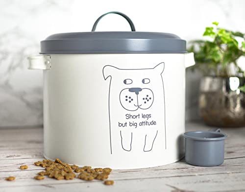 Sendez Trockenfutterdose mit Schaufel 6 Liter Mettaldose Tierfutter Vorratsdose Hundefutterbox Hund