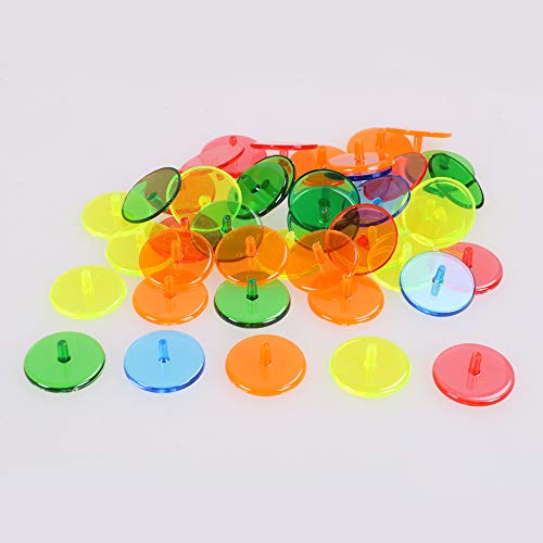 image for HOW TRUE 100 Pieces Plastic Transparent Golf Ball Position Marker Mixe