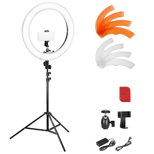 NEEWER 18 Inch LED Ring Light with Tripod