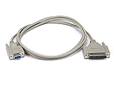 Monoprice Molded AT Modem Cable - 6 Feet - DB9 Female to DB25 Male, For PC Mac Serial Device