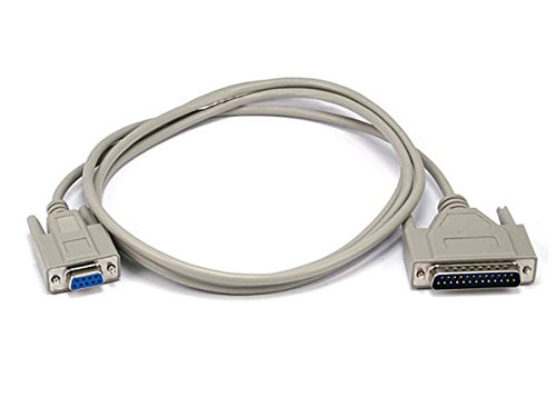 Monoprice 6-Feet AT Modem DB9F/DB25M Molded Cable (100462)