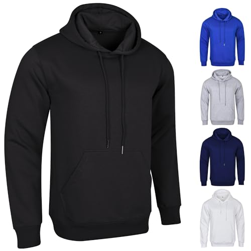 Men's Plain Hoodie Ultimate Sweatshirt, Heavyweight Fleece Hoodie, Cotton Sweatshirt Plain Hoodie for Men