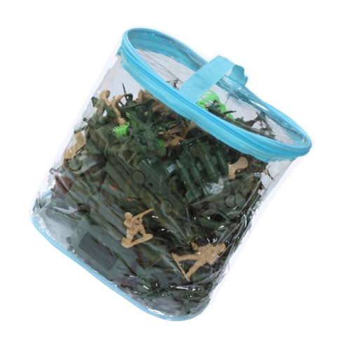 STOBAZA Soldaditos de Plástico Militares 158 Piezas 5 Cm Figuras Miniatura Tanques Juguetes de Escenas de Guerra para Niños Set Educativo Recreativo Uso Interior Obsequio Infantil