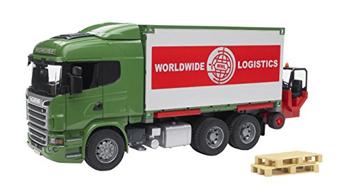 Preisvergleich Produktbild bruder 03580 Scania R - Serie LKW mit Container - Wechselbrücke und Mitnahmestapler