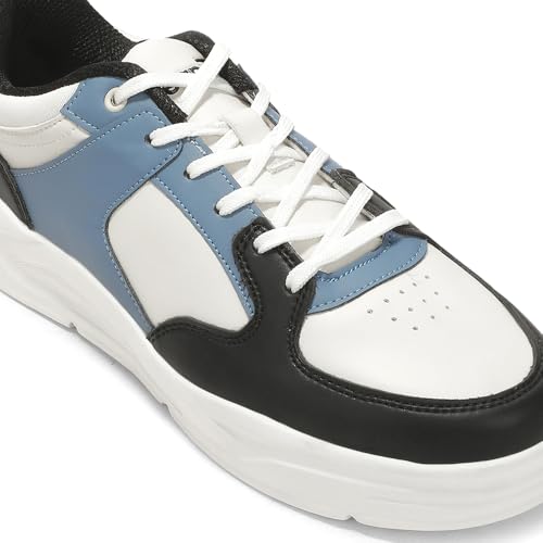 Image of Liberty LEAP7X OCIANSTEPE Sneakers for Men - Royal Blue Lace-Up Casual Shoes | Memory Foam Cushioned Insole, Lightweight Sneakers, Walking, College, Travel, Office & Casual Outings
