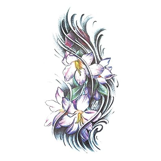 tillfällig tatuering 3 ark Liten hel arm vattentät tatuering klistermärke symbol Totem djur skalle text tatuering klistermärke tillfällig tatuering klistermärke Picture 5