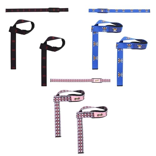 CROWN Anime-Inspired Weight Lifting Wrist Wraps – 3PCS Long Gym Lifting Straps with Neoprene Padding, Heavy Duty Grip Support for Men & Women