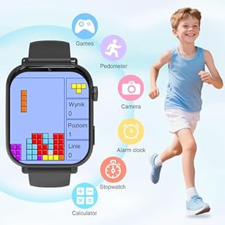 Montre Connectée Enfant 4G GPS - Smartwatch Téléphone Pour Fille Garçon avec SOS, Chat, Appel Vidéo, WiFi, Mode Classe, Réveil, Caméra, Jeux, Montre Intelligente Pour Enfants Cadeau 4 à 12 Ans, Noir