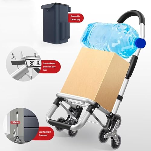 Carrello della spesa pieghevole con ruote per salire le scale, leggero e portatile, per la spesa e la biancheria, facile manovrabilità, durevole