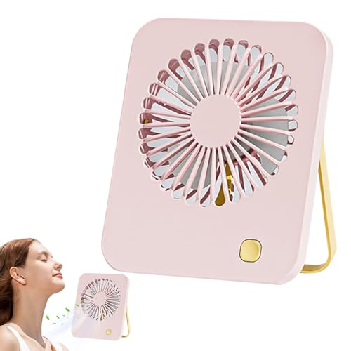 Genérico Ventilador de Sobremesa | Inclinación 180° Enfriador De Mesa Portátil - Ventilador Silencioso con Asa Alimentado por USB para Gimnasio Playa Camping Viajes Exteriores Escritorio Jardín