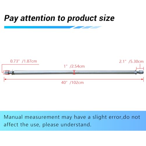 Image of Axle 1 inch Diameter 40 inch Steel Axle Rod With 1 inch to 3 /4 inch Step-Down & 3 /4-16 Fine Thread 1 /4 inch Keyway For ATV Go-Karts Quads Dune Buggies