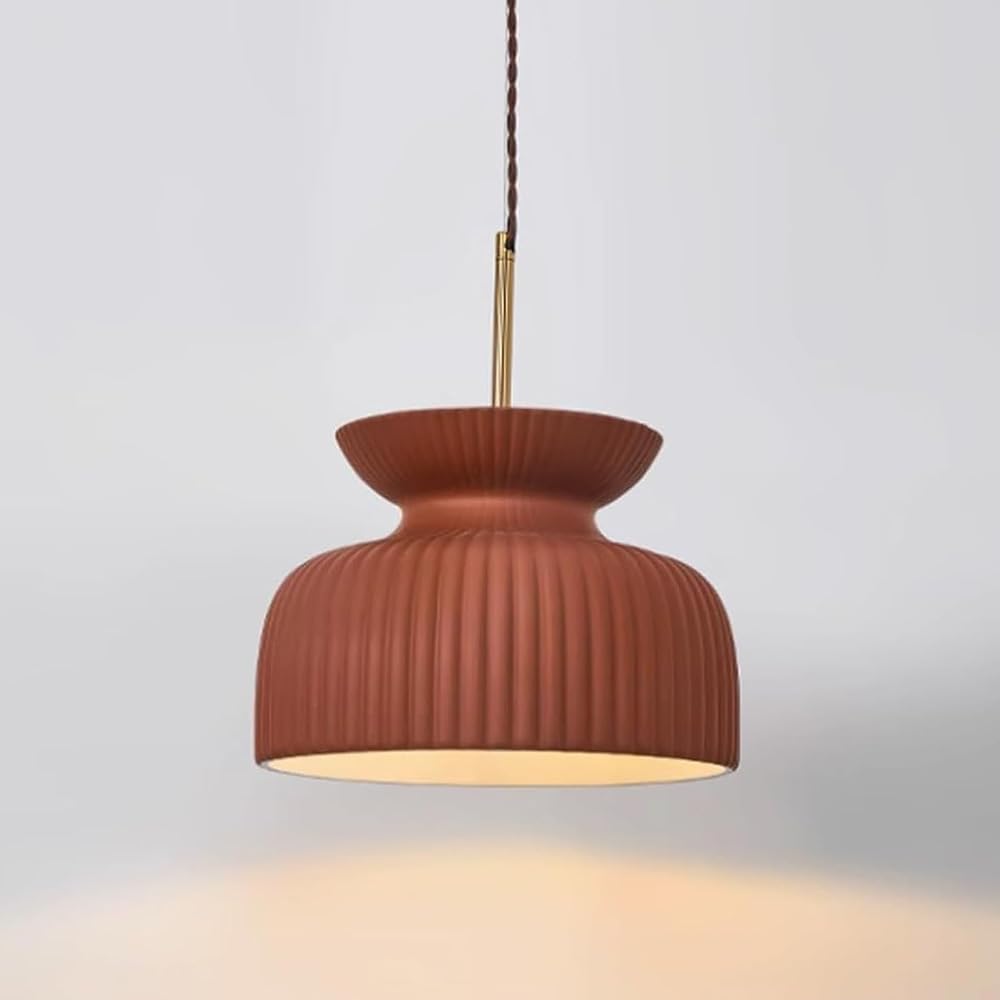 Abinlina Japanese Style Chandelier Pendant Light Fixture for Bedroom, Living Room, Dining Room, Kitchen Island, Bar - Retro Design, Adjustable Height(C)