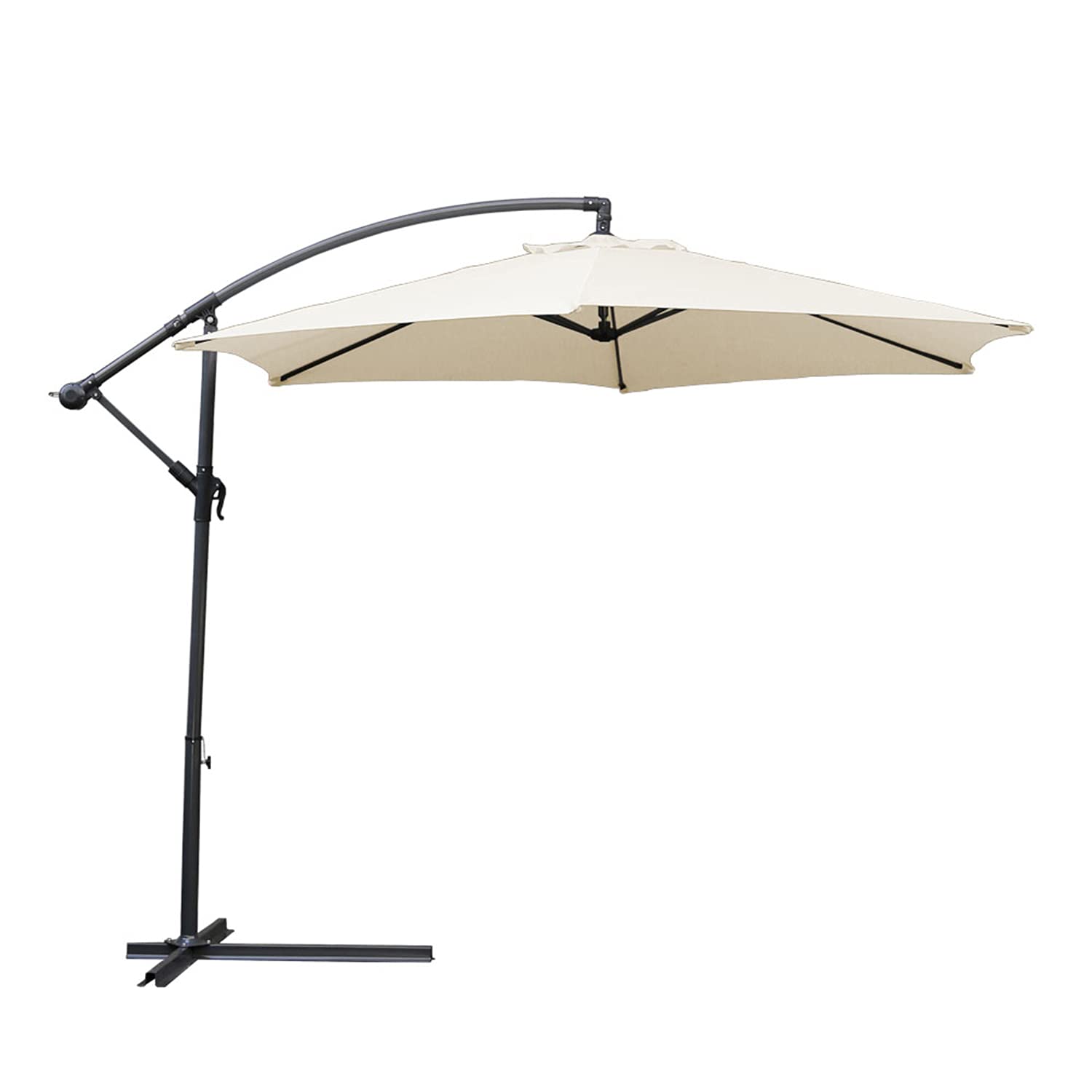 Ansobea Sombrilla de aluminio para terraza, impermeable, con soporte, altura regulable, plegable, protección, para jardín, cubierta y piscina