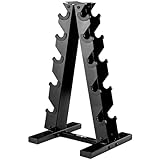 YES4ALL Dumbbell Rack Stand Only, 5 Tier A Frame Weight Rack for 5-25 LB Dumbbells