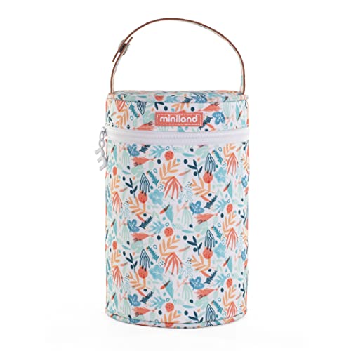 Miniland - Funda Isotérmica para Termos y Biberones Thermibag, Bolsa Térmica con Asa para Transportar Fácilmente 700ml (Mediterranean)