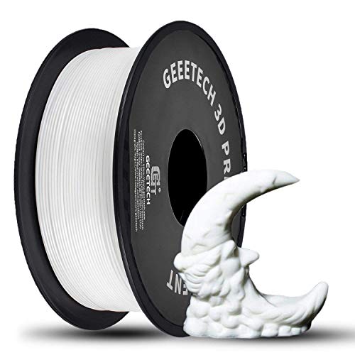 Image of GEEETECH 1.75mm PLA 3D Printer Filament, 1kg Spool, Upgrade Tidy Winding Tangle-Free, Dimensional Accuracy + /- 0.03mm, (White)