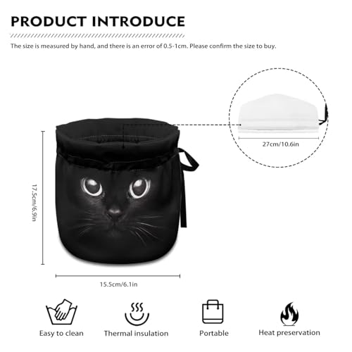 Xoenoiee Black Cat Pattern Tea Cozy Teapot Cover Thermal Insulation Tea Pot Cosy Teapot Cover for Home Kitchen Table Tea Kettle Covers Cozy Warmer