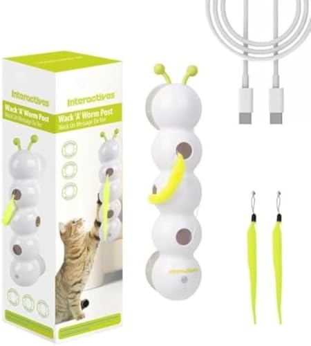 【2025年新登場】猫じゃらし 電動 猫 おもちゃ 自動移動 毛虫型 USB充電式 スイング機能付き 音付き 光る 知育玩具