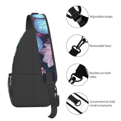 Bolso tipo sling unisex negro para viaje y senderismo miniatura 4