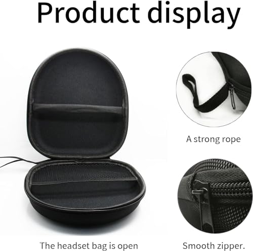Image of VERTUS Headphone Carrying Hard Storage Bag Pouch Case Cover for Anker Soundcore Q10 / Life Q20I / Q20i / Q30 / Q35 / H30i / Q20 / Q40 / Q45 / Q20+ (Black)