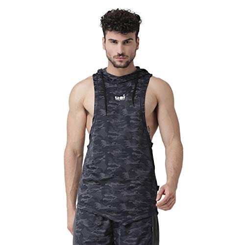 Muscle hoodie bleu marine Contra pour la musculation