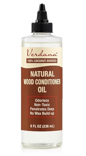 Verdana Natural Wood Conditioner Oil – 8 Fl Oz – Plant-Based, Odorless
