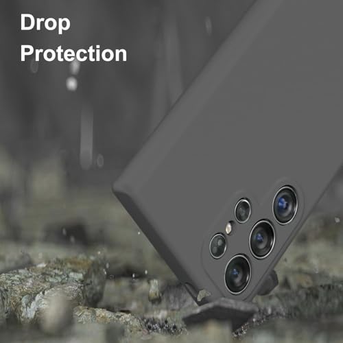 Image of DIZORO Microfiber Candy Case Compatible for Samsung S25 Ultra 5g Smooth Touch Cushion Liquid Soft Silicone Gel Rubber Phone Cases Non-Slip Full Body Protective Shockproof Back Cover (New Space Grey)