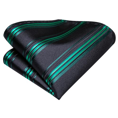 Image of Hi-Tie Men's Silk Ties Formal Woven Classic Necktie Pocket Square Cufflinks Lapel Pin Set Wedding Business