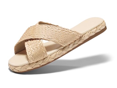 M5D410 Coutgo Womens Raffia Slide Sandals Review