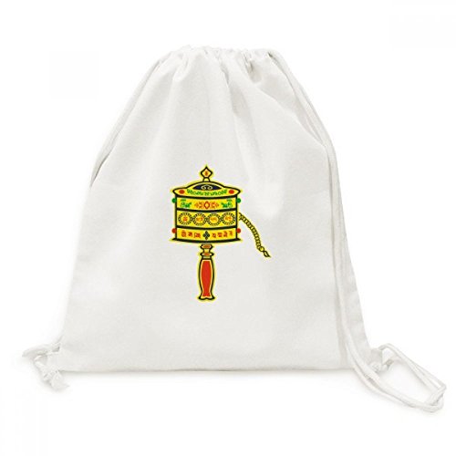 Sac cordon toile bouddhisme sanscrit sac à dos léger de voyage