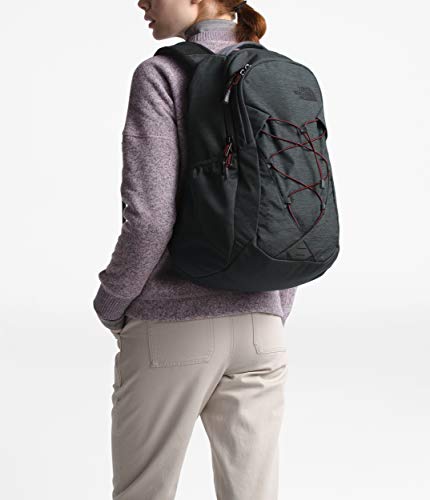 The North Face Women's Jester Backpack, Asphalt Grey Light Heather/Deep Garnet Red, One Size