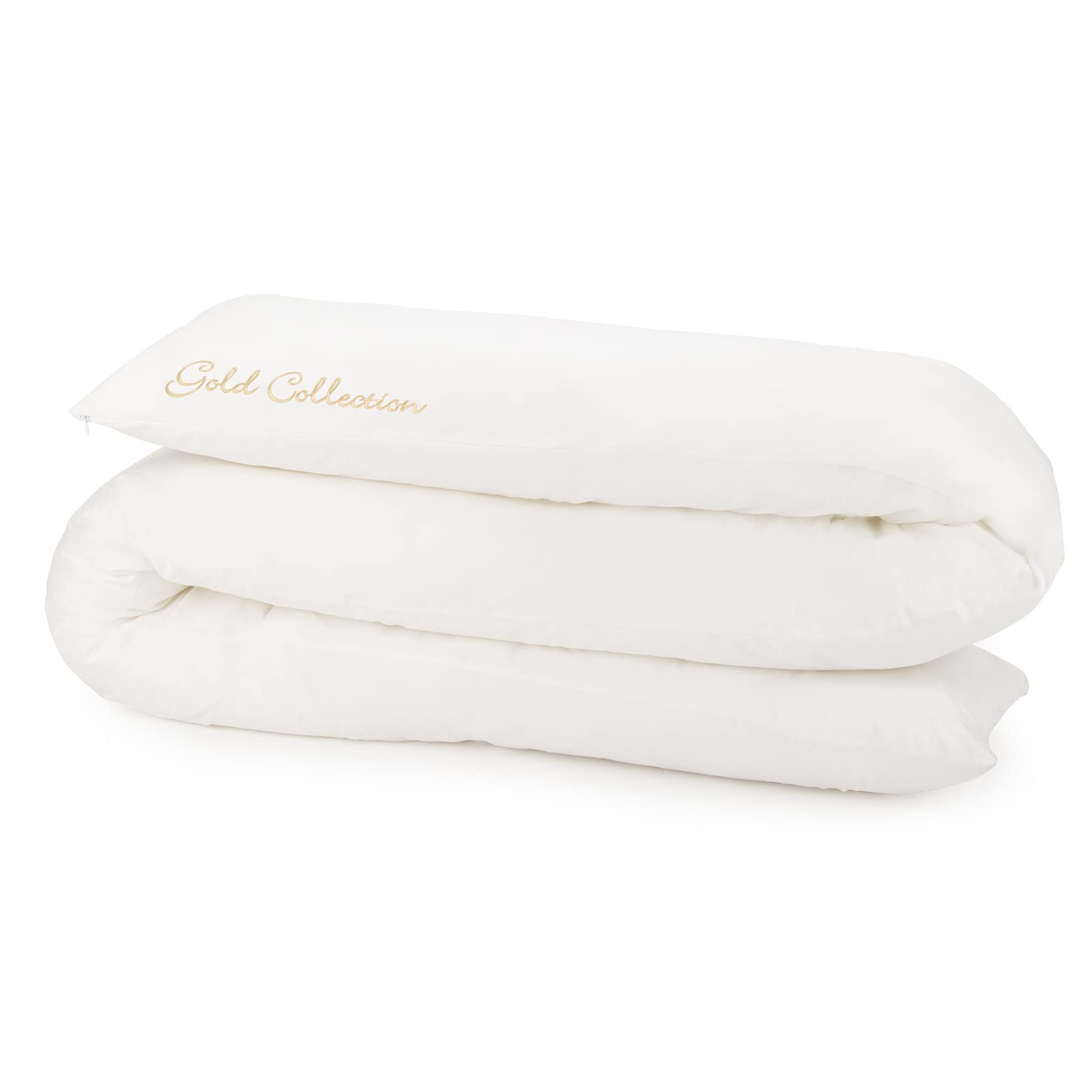 Mother&Baby Organic Cotton 12ft Body Pillow - White - Pregnancy Support - Feeding Pillow