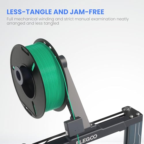 Image of ELEGOO 250g PLA 3D Printer Filament Bundle 1.75mm, 8 Colors Dimensional Accuracy + /- 0.02mm, 8 Pack 250g Spool for Most FDM 3D Printer, Black /White /Red /Dark Blue /Gray /Yellow /Orange /Neon Green
