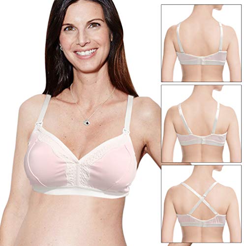 image for The Dairy Fairy Rose Hands-Free Pumping and Nursing Bra, Feminine, Sof