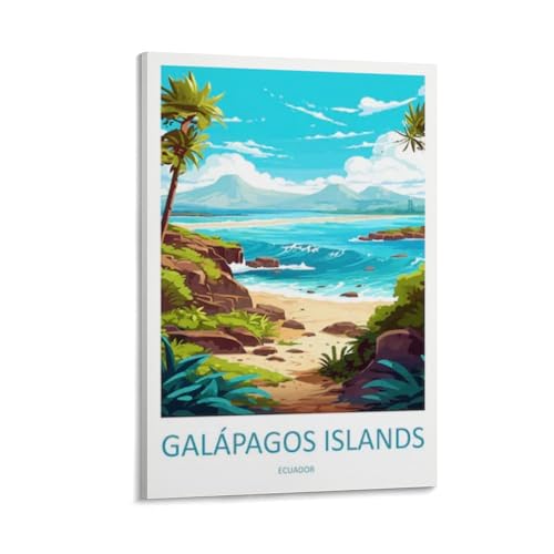 Galapagos Islands Travel Poster Print Canvas Wall Art Home Room Decor 12x18inch(30x45cm)
