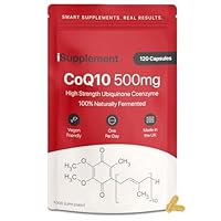 CoQ10 Supplement 500mg CoEnzyme Q10 - High Strength Naturally Fermented CoQ10 Ubiquinone by iSupplement| 120 One-Per-Day Micro Tablets (4-Month Supply)