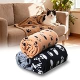 3 Pezzi Copertina Cane, 60x70 cm Velluto Double-Face Coperte per Cani, Universale Copertine per Cani Lavabilin per Cani e Gatti di Piccola e Media Taglia, Adatta per Trasportini, Divani, Sedili Auto