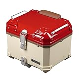 【Amazon.co.jp限定】CODEM バイク リアボックス 45L スーパーカブ50/110 HELLO KITTY マグナレッド 純正同色 トップケース 大容量 バイクボックス ABS 軽量 四角 耐衝撃 防犯対策 キーロック可能 取付ベース 簡単脱着 汎用 スーパーカブ/原付等 防水 防塵 バックレスト付き ツーリング/通勤/デリバリーも適 日本語取扱説明書付き