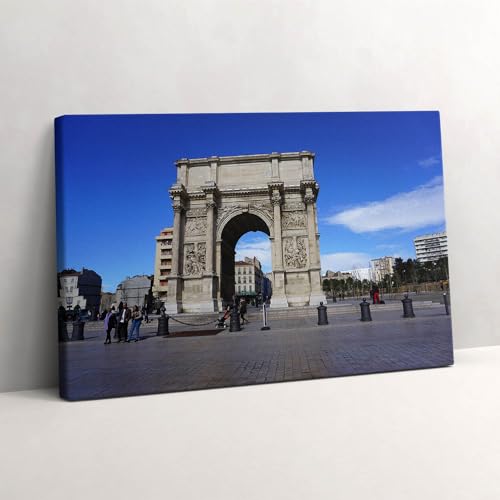 Art mural peinture sur toile Arc de triomphe à Marseille finitions premium