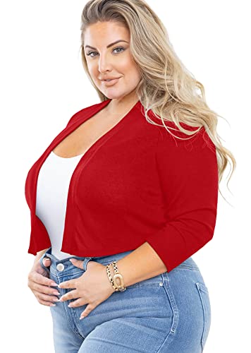 AusLook Plus Size Bolero Christmas Shrugs for...