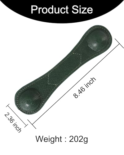 Image of Weighted Bookmark - Leather Book Page Weight Book Weights Holder for Hands-Free Reading Paper Weights for Cookbooks Crafts Music Books (01Green)
