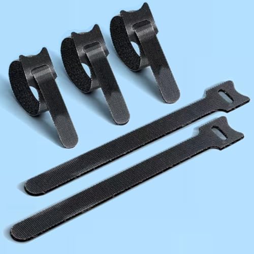 Jurqqer Wiederverwendbare Klett-Kabelbinder, 50 Stück