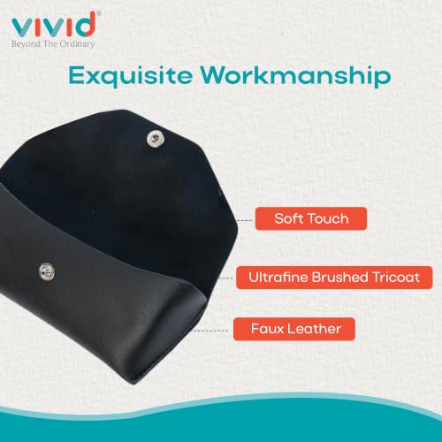 Image of VIVID Unisex Specs Snap Button Eyewear Dabbi Faux Leather Soft Case Cover