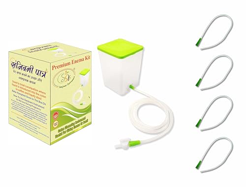 Image of SSK PVC Enema Kit 1500 ML for Home use with Instruction | Enema home kit for Adults Reusable & washable (Enema Set 1 & Individually Tube 3)