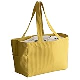 [DREAM SPOT] 保冷バッグ 大容量 イエロー 買い物かご レジカゴバッグ 折りたたみ 軽量 エコバッグ 保温バッグ コンパクト 買い物バッグ トートバッグ ポケット付き 買い物カゴ 保冷できる 肩掛け