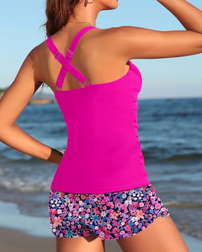Image of Talisea Womens Tankini Bathing Suits with Skirt Two Piece Tummy Control Swimsuits Ladies Swimwear